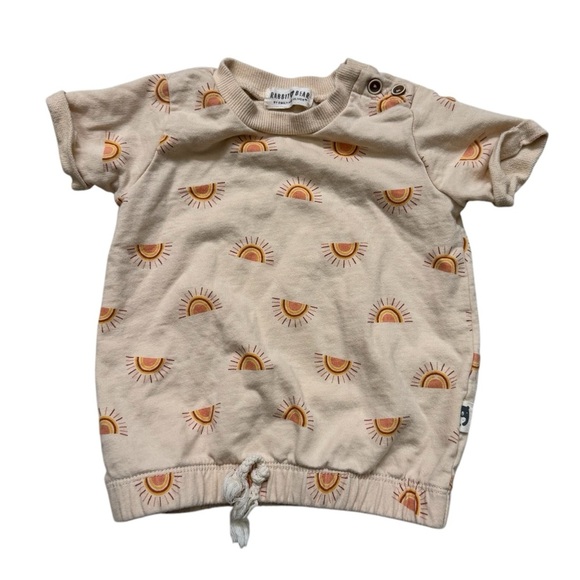 Rabbit + Bear 2PC Set Rainbow Joggers Sweatshirt Short Sleeve Organic Cotton 18M - Picture 4 of 6